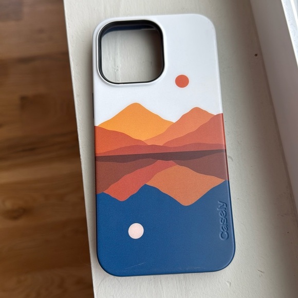 Casely iPhone 15 Pro Max MagSafe Opposites Attract Day & Night Mountain Case - Picture 1 of 5